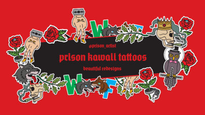 YouTube Banner Maker Featuring Funny Kawaii Stickers