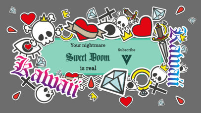 YouTube Banner Maker with Kawaii Elements