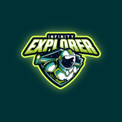 Logo Template Featuring a Space Traveler Clipart 