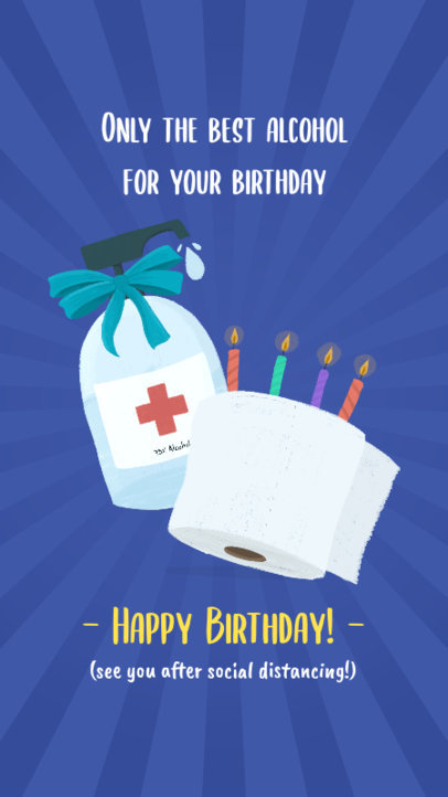 Instagram Story Maker Featuring Sarcastic Birthday Graphics