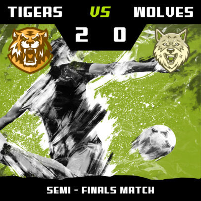 Instagram Post Maker for an Online Soccer Tournament