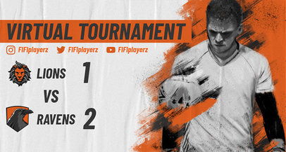 Twitch Banner Template for an Online Soccer Tournament