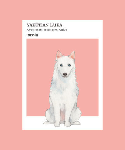 T-Shirt Design Template Featuring Dog Breeds 1529-el1