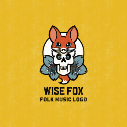 Logo Template Featuring Funny Skull Graphics