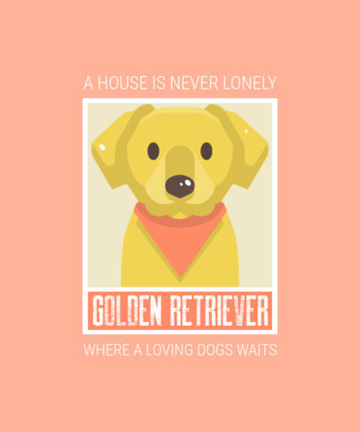 Illustrated T-Shirt Design Creator with an Adorable Puppy