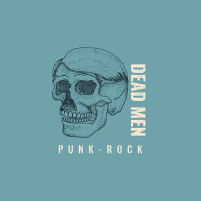 Logo Template for a Rock Band with a Skull Graphic