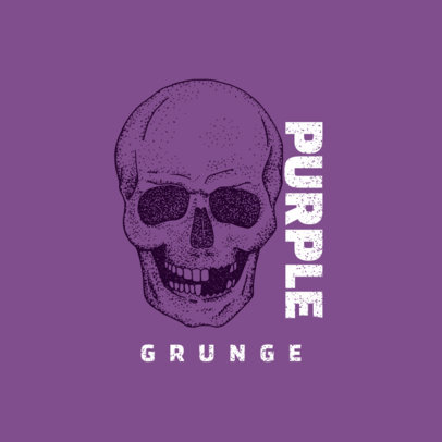 Grunge Music Band Logo Maker with a Skull Icon