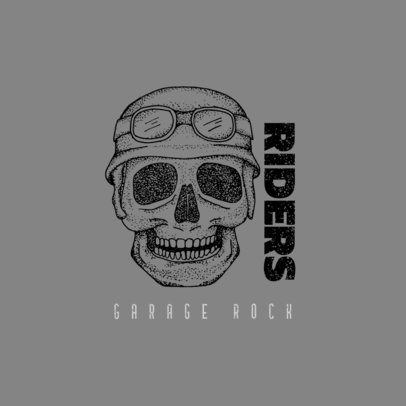 Rock Band Logo Creator with a Biker Skull Graphic