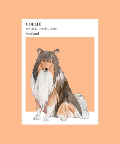 T-Shirt Design Creator Featuring an Illustration of a Collie 1529b-el1