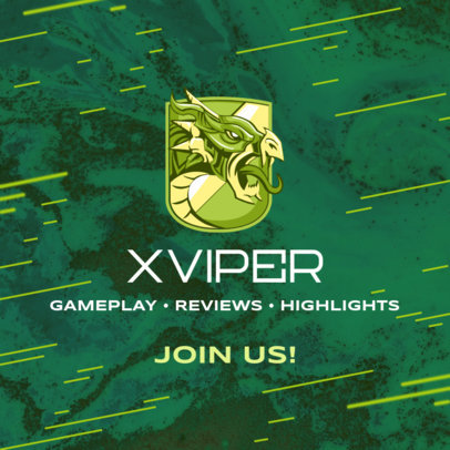 Gaming-Themed Facebook Post Design Maker With a Dragon Illustration