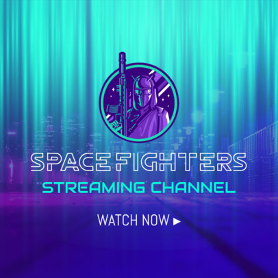 Facebook Post Design Generator for Gaming Streamers Featuring a Shooter Clipart