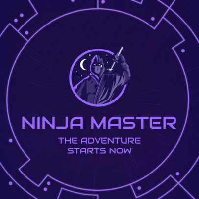 Facebook Post Maker for Gamers With a Dark Ninja Graphic 
