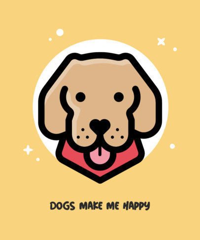 T-Shirt Design Creator with a Happy Dog Graphic