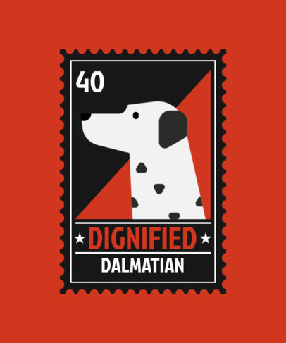 T-Shirt Design Creator Featuring a Dalmatian Dog Graphic