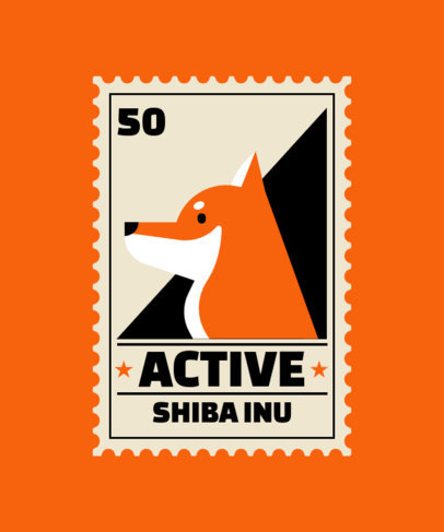 T-Shirt Design Maker Featuring a Shiba Inu Illustration