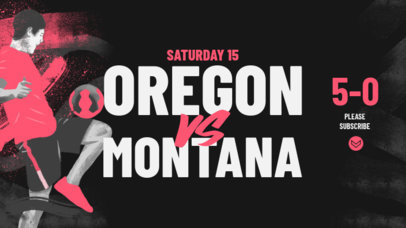 YouTube Banner Template for an Online Soccer Match 2552a