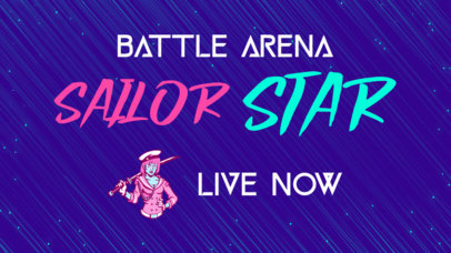 Facebook Thumbnail Template with a Female Sailor Character 2561a