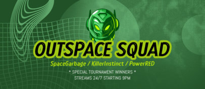 Gaming-Themed Facebook Cover Template Featuring an Alien Illustration 2560b