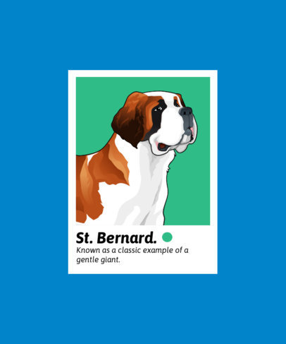 T-Shirt Design Creator Featuring Cool Illustrations of Dogs