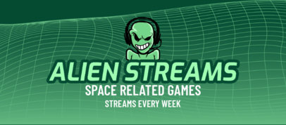 Facebook Cover Design Generator for Gaming Streamers Featuring an Alien Clipart 2560d