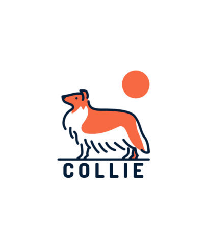 T-Shirt Design Template with a Collie Graphic 1556a-el1