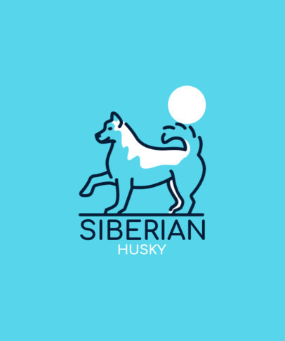 T-Shirt Design Generator Featuring an Elegant Siberian Dog Graphic 1556b-el1