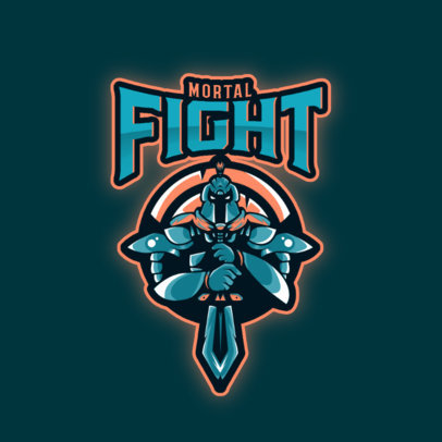 Logo Template Featuring a Spartan Warrior with a Sword