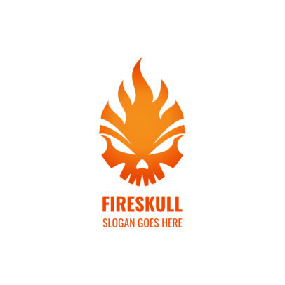 Cool Abstract Logo Templates Featuring Flaming Skulls 