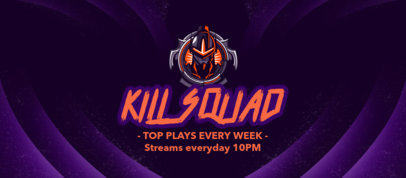 Gaming Facebook Cover Creator with a Futuristic Cyborg Graphic 2560h