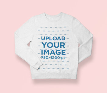 Mockup of a Flat Sweatshirt with a Sleeve in the Back and one on the Front