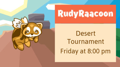 YouTube Thumbnail Creator Featuring the Illustration of a Winged Raccoon 2555c