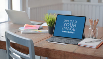 iPad Pro Mockup Featuring a Home Office Setting 36926-r-el2