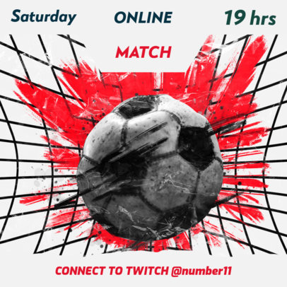 Instagram Post Creator for a Virtual Soccer Match