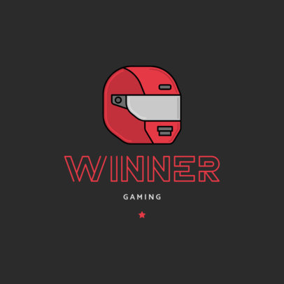 Logo Template for Gamers Featuring a Racing Helmet Icon 