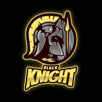 Gaming Logo Generator Featuring an Armored Spartan Knight