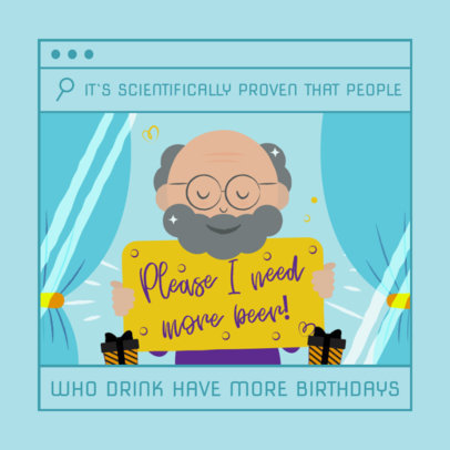 Online Instagram Post Generator for a Drunk B-Day 