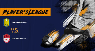 Twitch Banner Creator with Soccer Graphics Featuring Paint Textures