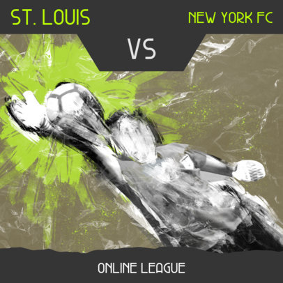 eSports Instagram Post Maker Featuring a Goalkeeper Illustration