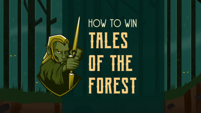 YouTube Thumbnail Template Featuring a Gaming Archer Character 2556b