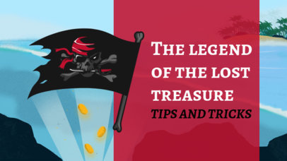 Gaming YouTube Thumbnail Creator Featuring a Pirate Flag Graphic 2556c