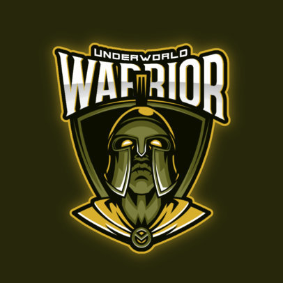 Logo Maker for a Gaming Squad with a Spartan Character