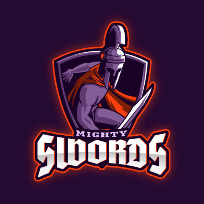 Gaming Logo Creator Featuring a Fighting Spartan Graphic
