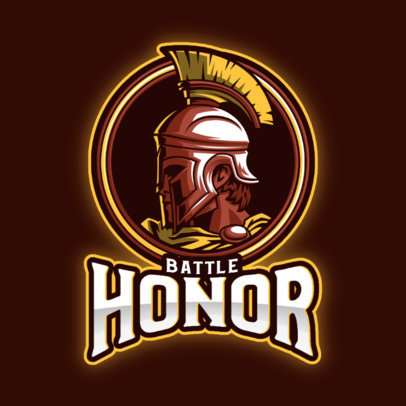 Gaming Logo Maker with the Graphic of an Honorable Warrior 3297l