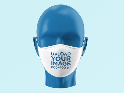 Mockup of a Mannequin Head Wearing a Face Mask 4285-el1