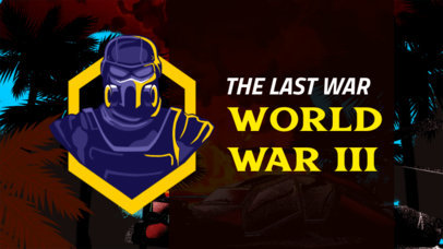 YouTube Thumbnail Maker for Gaming Videos Featuring a Futuristic Warrior Graphic 2556e