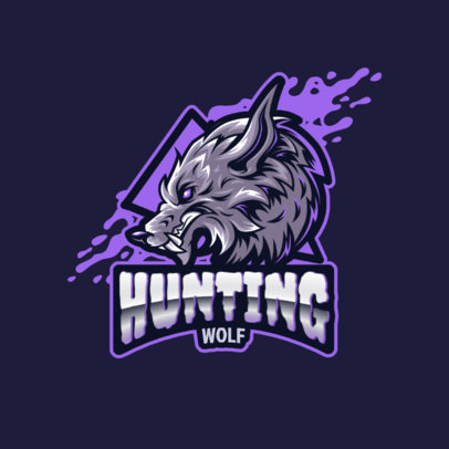 Gaming Logo Maker for a Gaming Team Featuring a Raging Wolf
