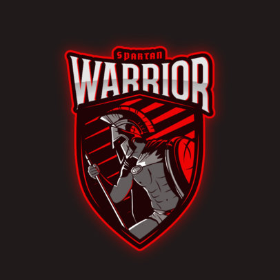Battle Logo Creator with a Graphic of a Great Spartan Warrior