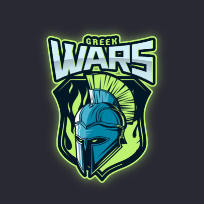 Gaming Logo Generator Featuring a Great Greek Warrior