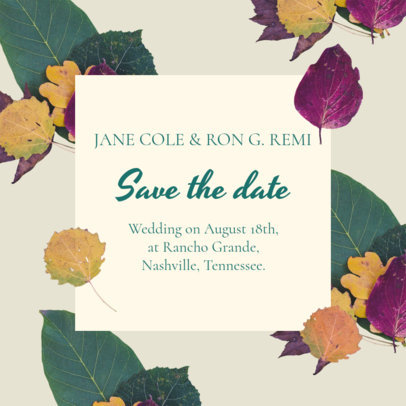 Instagram Post Template for a Wedding Announcement