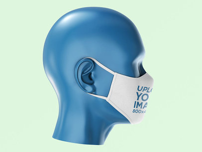 Face Mask Mockup Featuring a Mannequin Head 4283-el1
